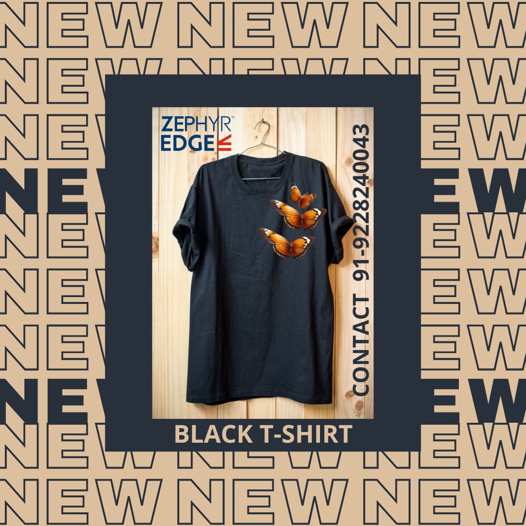 Printed Black T-shirt